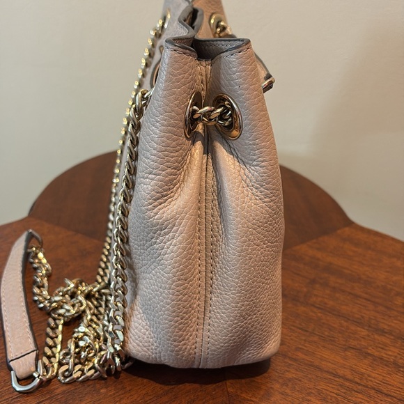 Michael Kors   Convertible Crossbody shoulder bag  pebbled leather khaki tan EUC - Picture 5 of 17